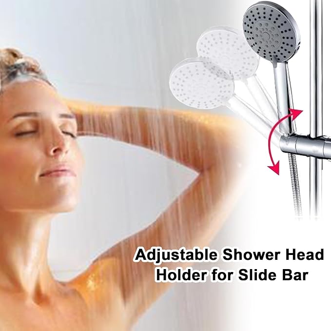 Shower Head Holder for Slide Bar, Adjustable Shower Bracket Holder for Slide - Image 7