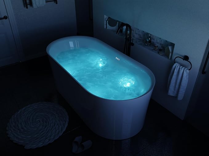ANZZI 67" Freestanding Air Jetted Whirlpool Bathtub - Image 2
