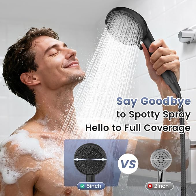 Filtered Shower Head with Handheld, High Pressure 8 Spray Showerhead with - Image 7