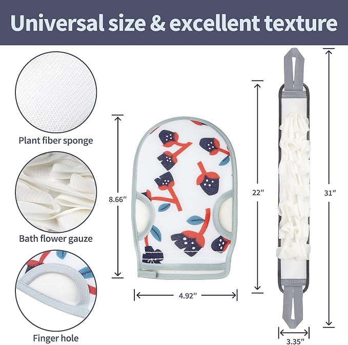 Deep Exfoliating Mitt 2PCS: Double-Sided Glove - Image 2