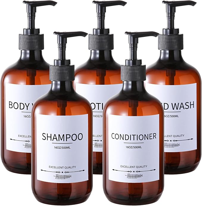 Stylish Shampoo Bottles Refillable by MithrgrousLife