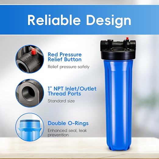 iSpring WGB12B 1-Stage Whole House Water Filtration System w/ 20” x 4.5” Carbon - Image 3