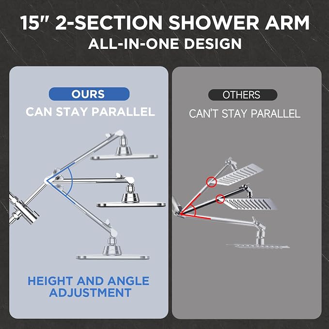 Veken 11.8'' Rain Shower Head - Image 6
