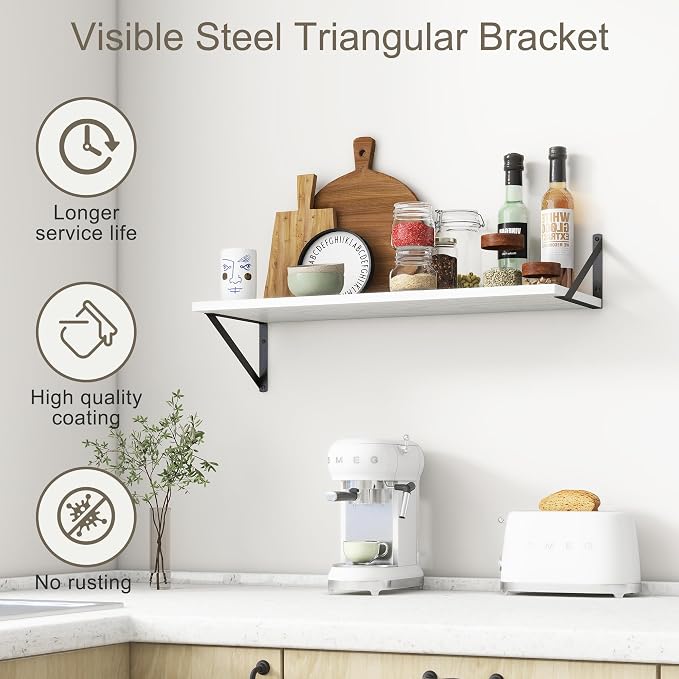 12 Inch Deep Floating Shelves, 30W x 12D Wall Shelves - Image 5