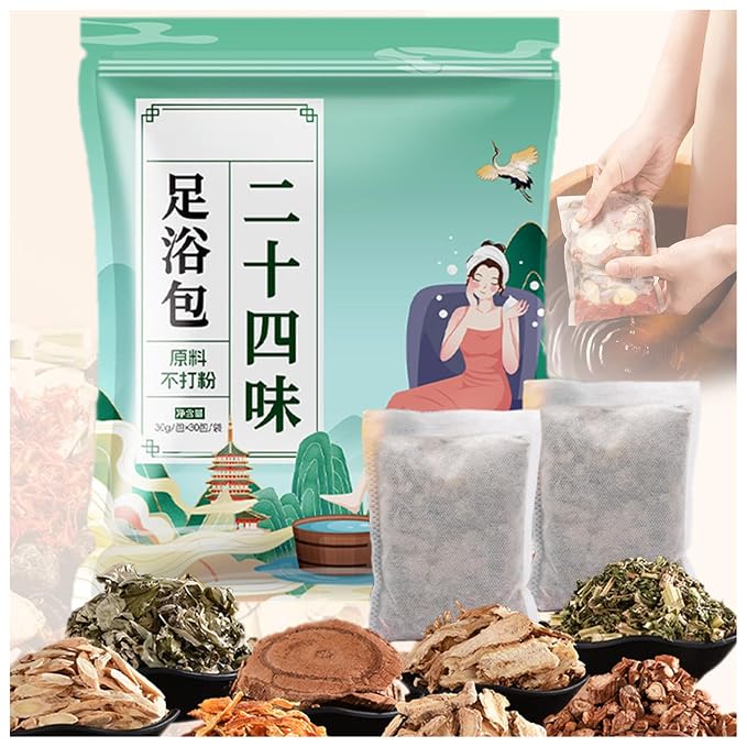 30 Bags Herbal Foot Soak, Foot Bath Herb, Foot Spa Bath Soak Foot Detox Soak to by CHSSHCRZH