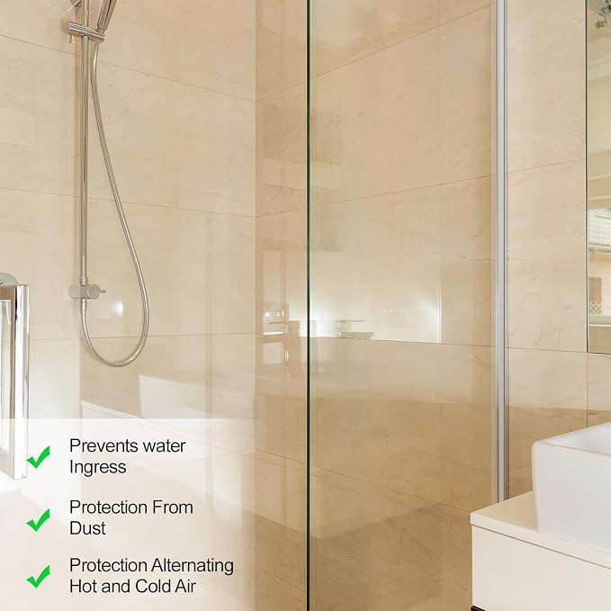 2 Pcs 3/8'' x 73'' Long Clear Vinyl L-Type Seal Strip - Image 6