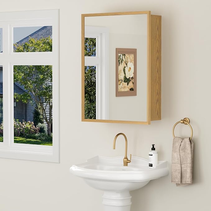 20x28 Inch Wood Medicine Cabinet - Image 7
