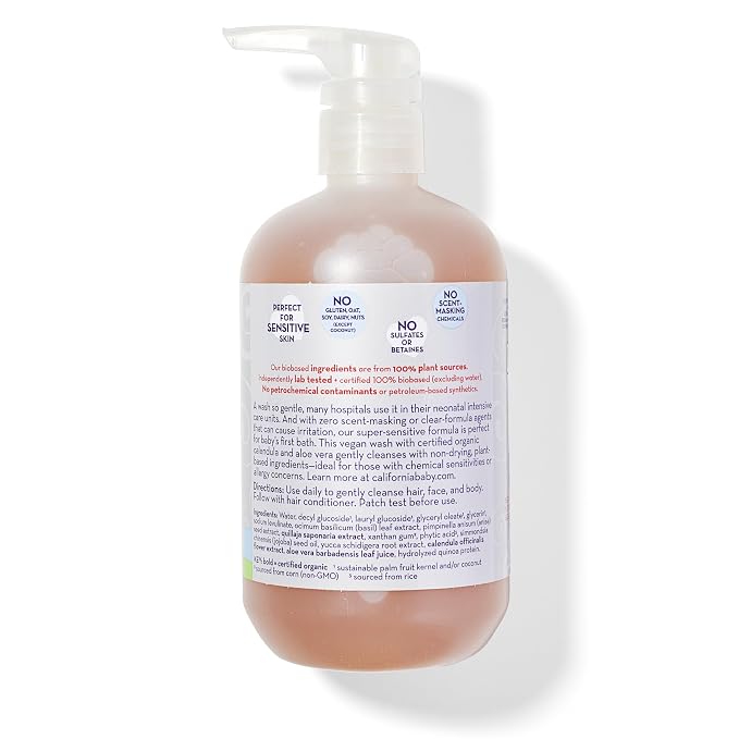 California Baby Super Sensitive Baby Shampoo and Conditioner Set | 100% - Image 3