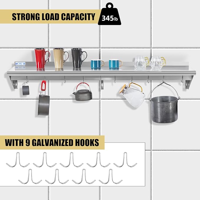 Hally Stainless Steel Shelf - Image 4