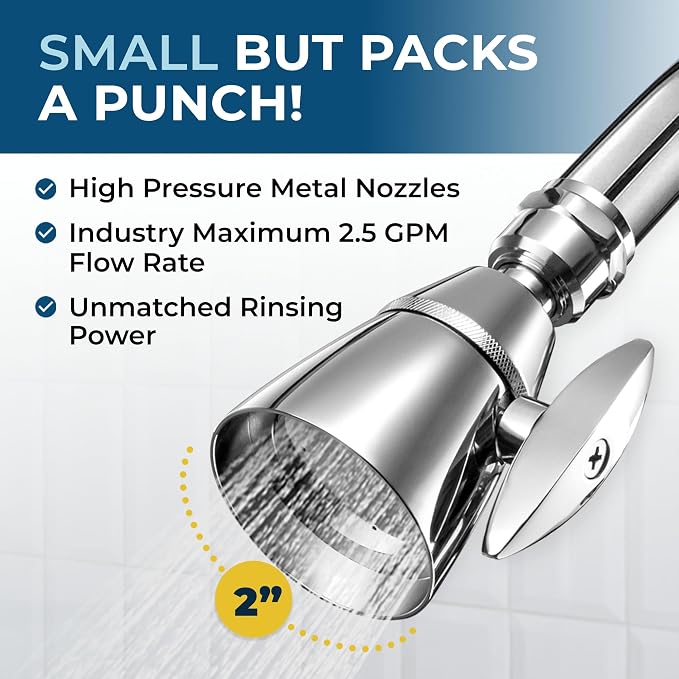 HammerHead Showers® Solid Metal 2 Inch High Pressure Shower Heads - Image 3