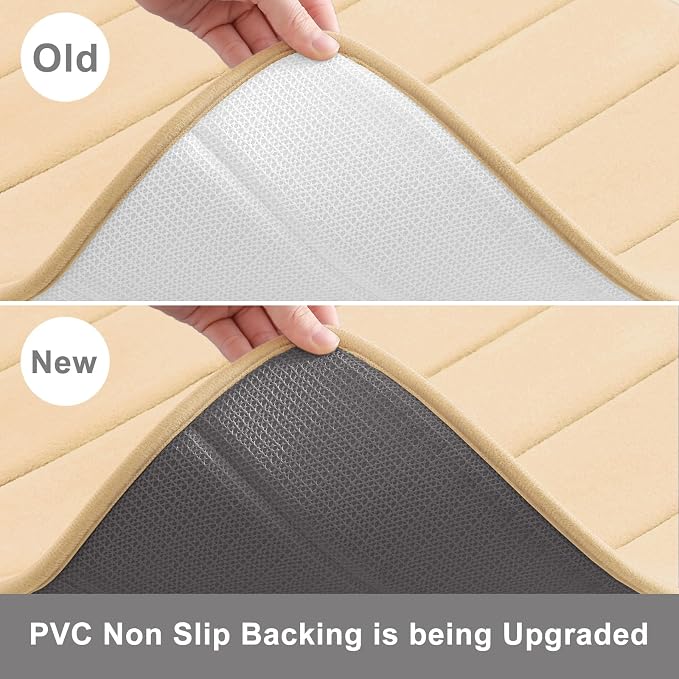 Buganda Memory Foam Bath Mat, Ultra Soft and Non-Slip Bathroom Rugs, Water - Image 3