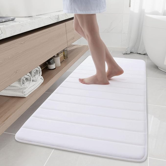 Buganda Memory Foam Bath Mat, Ultra Soft and Non-Slip Bathroom Rugs, Water by Buganda