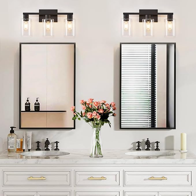 3-Light Bathroom Vanity Light, Bathroom Wall Sconce Lamp - Image 7