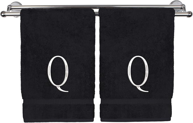 Monogrammed Hand Towel, Personalized Initial Gift, Extra Absorbent 100% Turkish by BareCotton