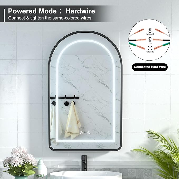 20x31 Inch Arched Medicine Cabinet - Image 5