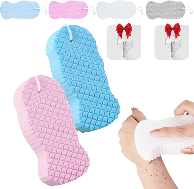 Magic Exfoliating Bath Sponge, 3D Super Soft Exfoliating Bath Sponge, Gentle & by Diameleo