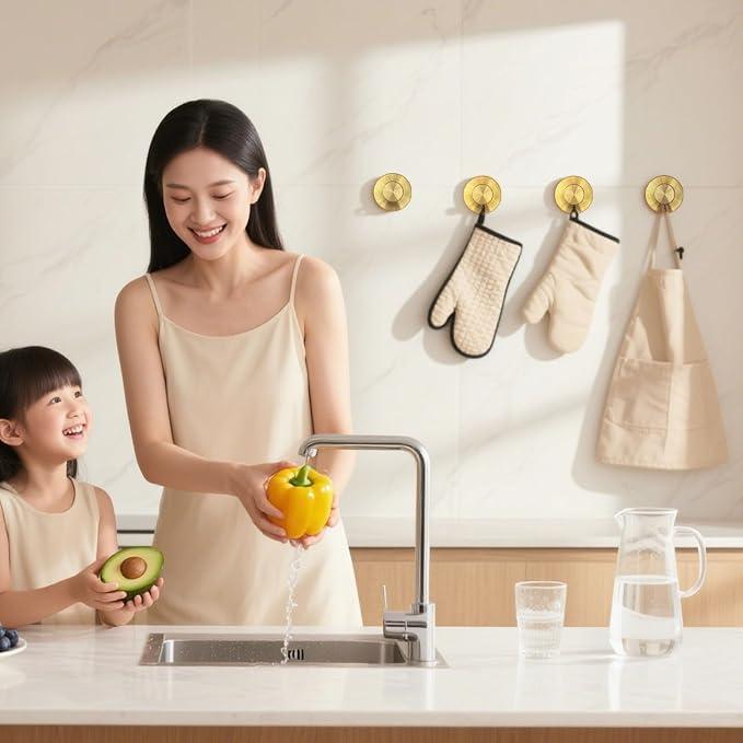4Pcs New Model No-Drill Suction Cup Hooks - Image 2