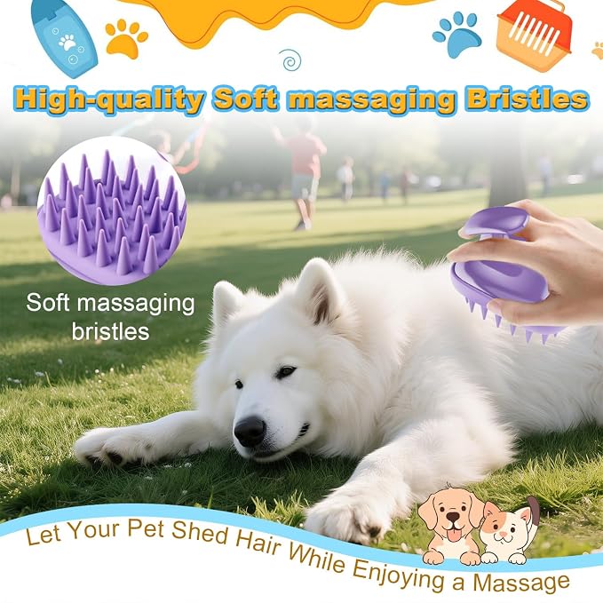 2-in-1 Dog Bath Brush for Grooming & Massage - Image 5