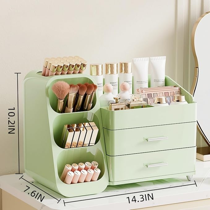 Makeup Organizer with Drawers for Vanity, Spacious Cosmetic Display Case - Image 2