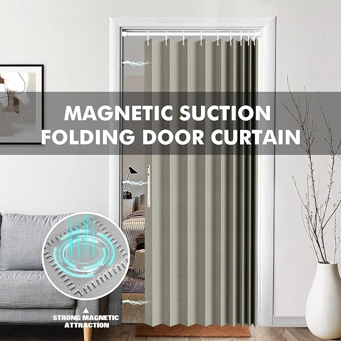 100% Blackout Fabric Folding Door Curtain - Image 5