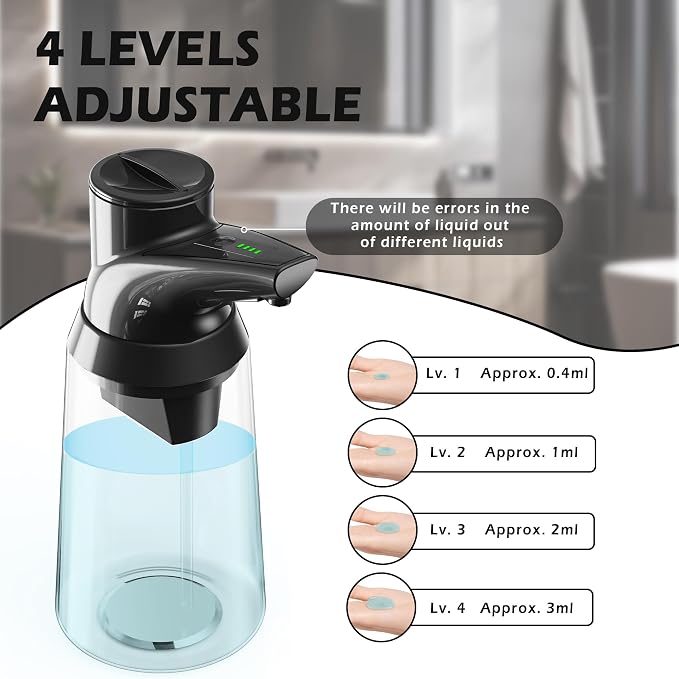 Adjustable Automatic Soap Dispenser Touchless, 4 Adjustable Levels，Battery - Image 4