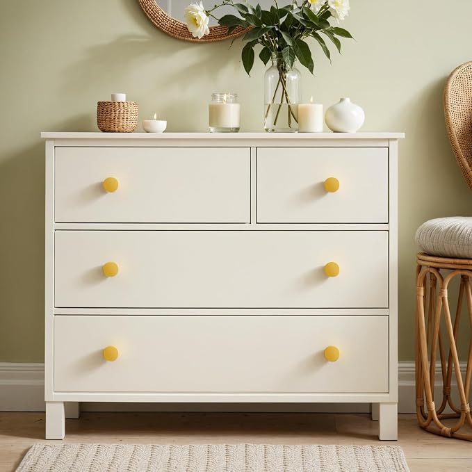 Ravinte 20 Pack Cabinet Knobs Earthy Yellow Kitchen Cabinet Knobs Round Dresser - Image 5