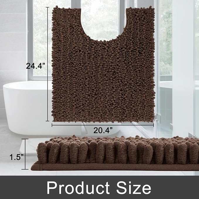 Yimobra Toilet Rug U Shaped Washable 24x20 Inch - Image 2