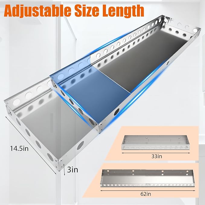 Floating Shower Bench, Adjustable Shower Bench, Heavy-Duty Aluminum Alloy - Image 2