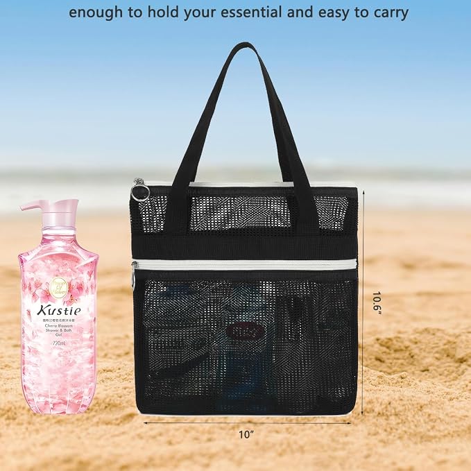 Mesh Shower Caddy Portable Shower Bag - Image 2