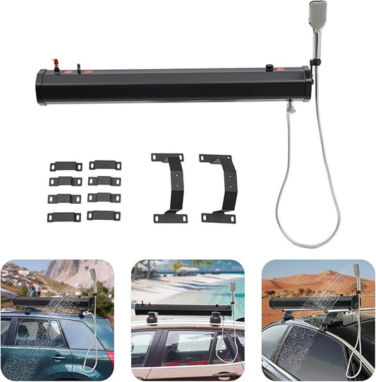5.28Gal Roof-Mounted Camping Shower, Portable Road Shower by Unknown