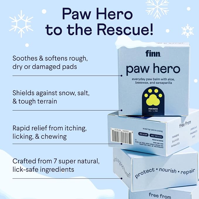 Finn Paw Hero Natural Dog Paw Balm | Winter Paw Protection from Snow, Salt & - Image 3