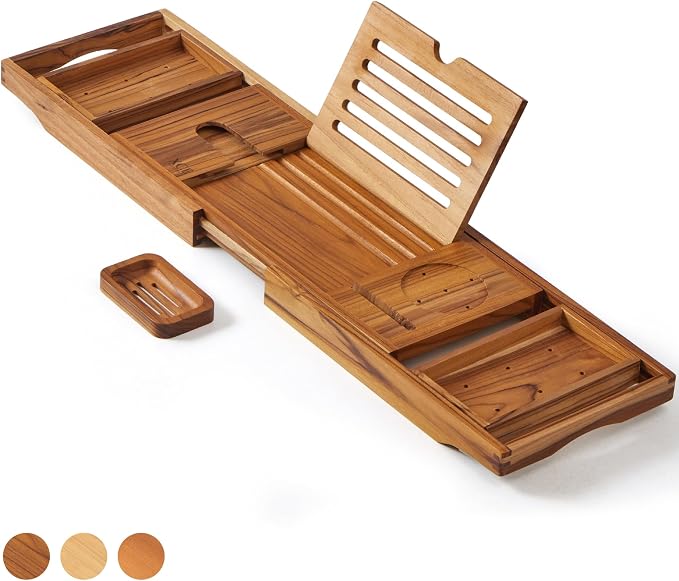 XcE Teak Bathtub Caddy Tray by XCE
