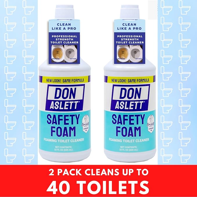 Don Aslett Safety Foam Toilet Bowl Cleaner Acidic Detergent and Deodorizer | - Image 2