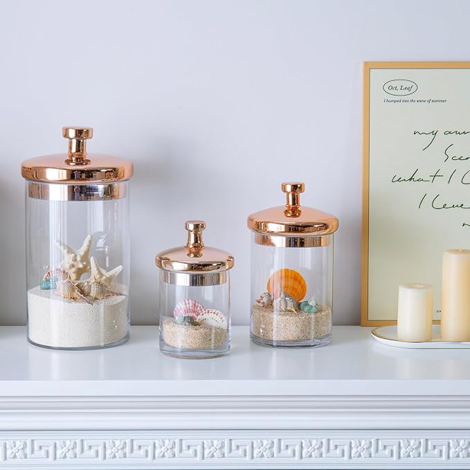 MyGift Glass Apothecary Cookie Jar Set - Image 3