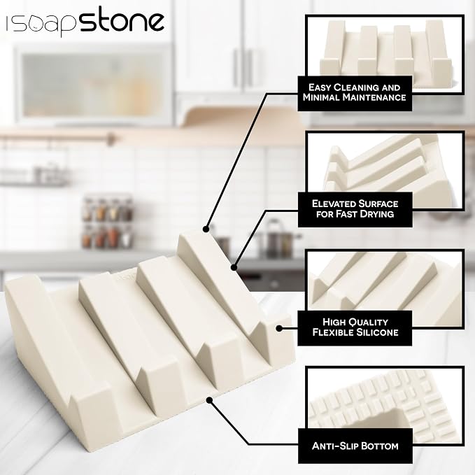 Silicone Soap Dish Self Draining Bar Soap Holder - Image 5