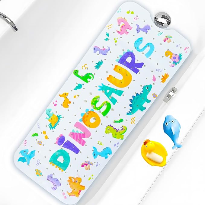 Baby Bath Mat for Tub Non Slip Kids Bathtub Mat Extra Long 40X16 Inch Toddler by Tubozadi