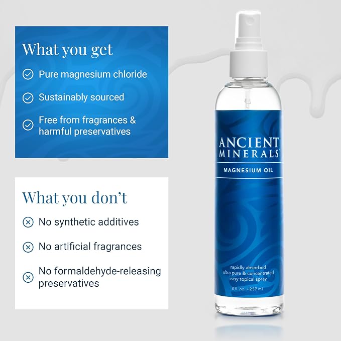 Ancient Minerals Magnesium Oil Spray Bottle of Pure Genuine Zechstein Magnesium - Image 5