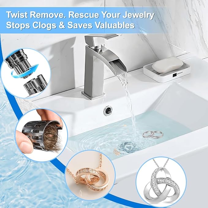Bathroom Sink Stopper, Pop Up Drain - Image 5