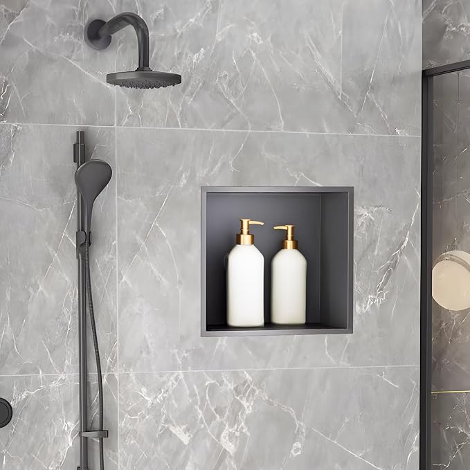 SaniteModar Shower Niche, Stainless Steel Shower Niche 12" X 12" No Tile Needed - Image 8
