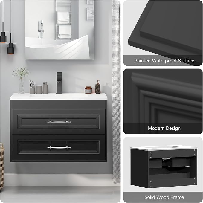 YOURLITE 30" Floating Bathroom Vanity - Image 3