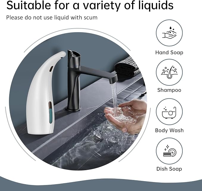 Automatic Soap Dispenser Touchless, 300ML Hand & Dish Countertop Electric - Image 6