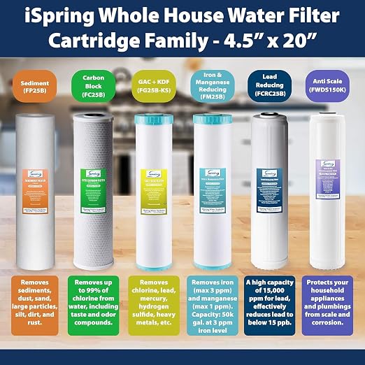 iSpring WGB12B 1-Stage Whole House Water Filtration System w/ 20” x 4.5” Carbon - Image 6
