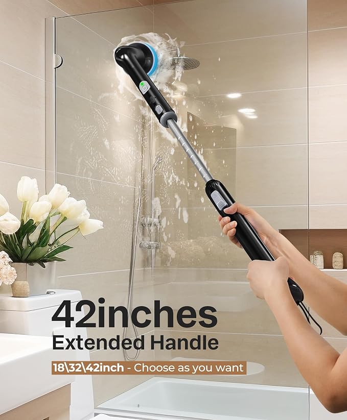LyriFine Electric Spin Scrubber, New Full-Body IPX7 Waterproof Bathroom Cleaner - Image 4
