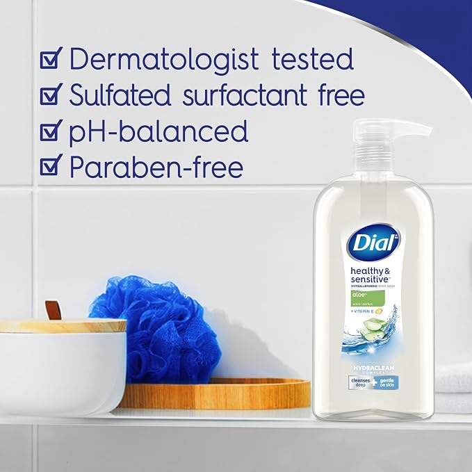 Dial Body Wash, Healthy & Sensitive Aloe Scent, 23 fl oz - Image 3