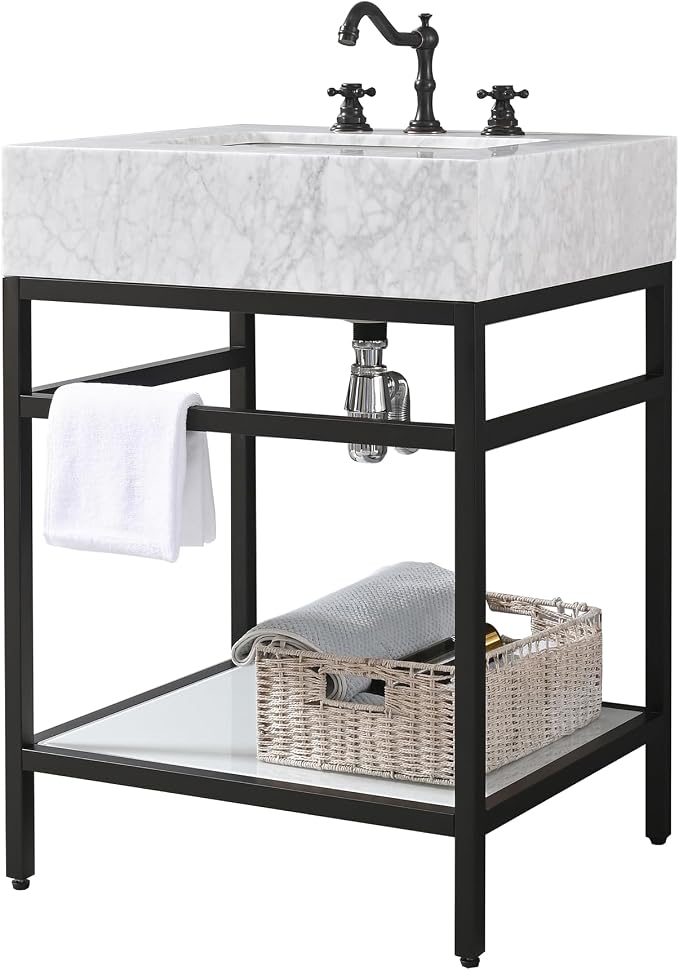 Gesipor Bathroom Carrara Marble Vanity by Gesipor