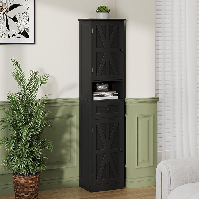 67" H Tall Bathroom Cabinet, Narrow Storage Cabinet - Image 3