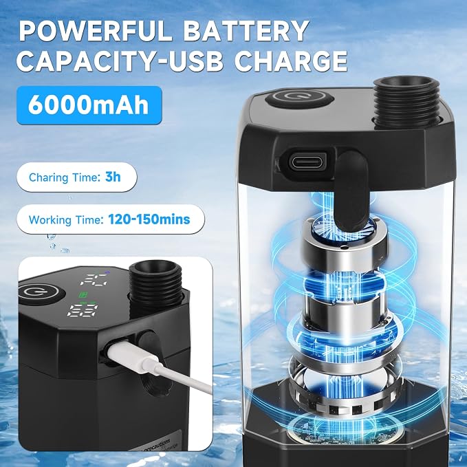 Portable Shower for Camping, Rechargeable Camping Shower Pump - Image 2
