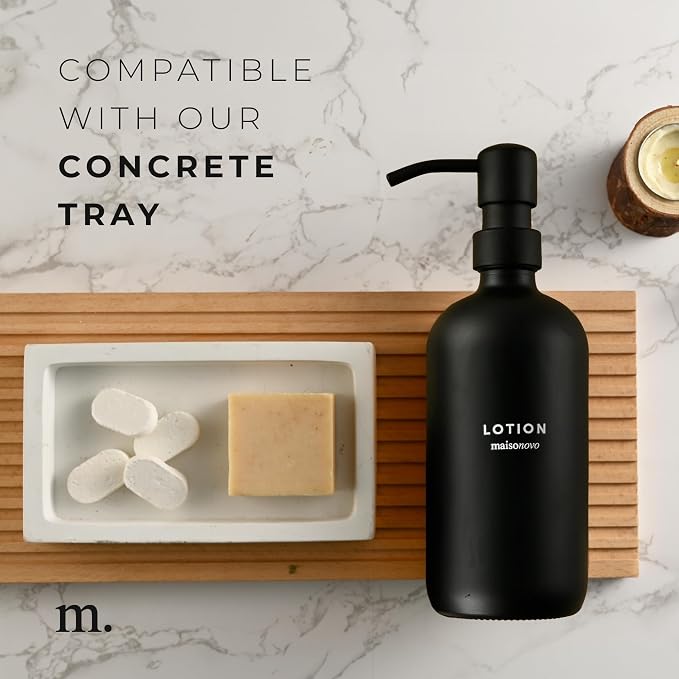 MaisoNovo Soap Dispenser 2-Piece Set | 16.9oz Black Bottles - Image 7