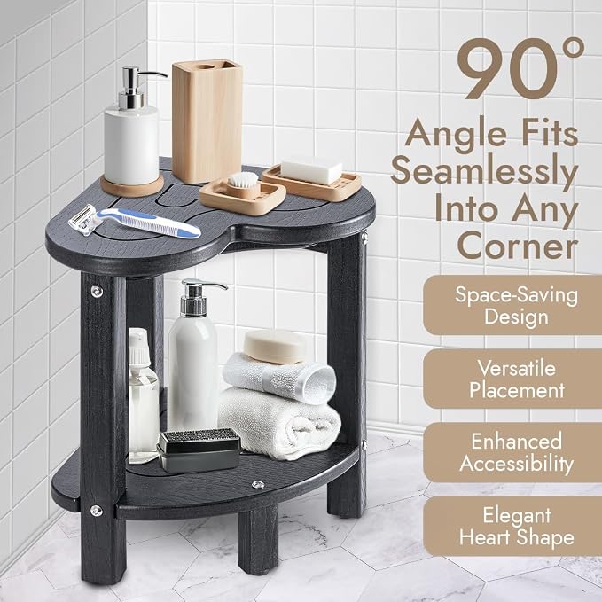 UHA Corner Shower Stool for Inside Shower - Image 2
