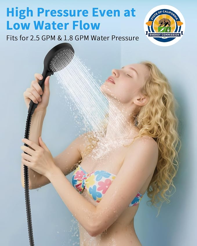 FASDUNT Shower Head with Handheld, High Pressure Handheld Shower Head with 80" - Image 8